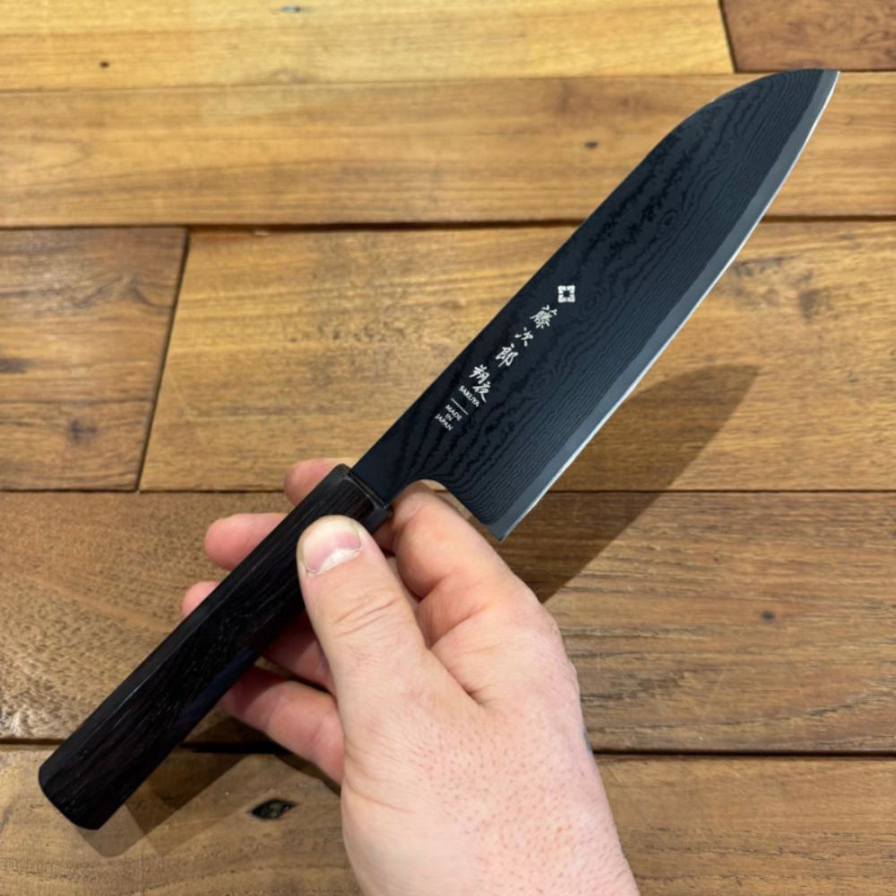 Coltello Santoku in damasco Tojiro Sakuya Black